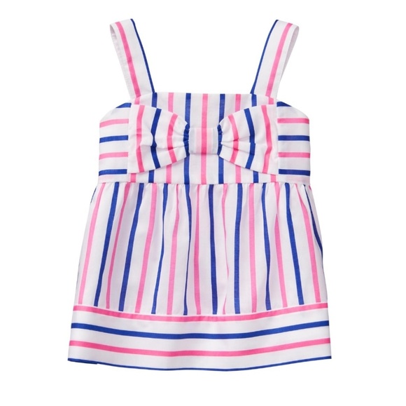 Janie and Jack Other - Janie and Jack Baby Girls Striped Bow Top